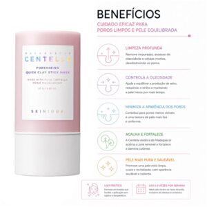 Máscara Facial em Bastão Skin1004 Madagascar Centella Poremizing Quick Clay Stick Mask 27g - Imagen 3