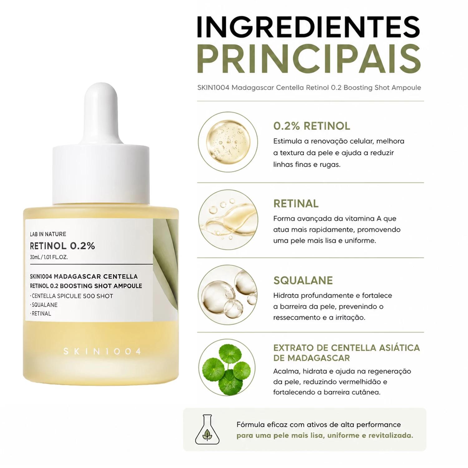 Sérum Facial SKIN1004 Madagascar Centella Retinol 0.2 Boosting Shot 30ml - Imagen 2