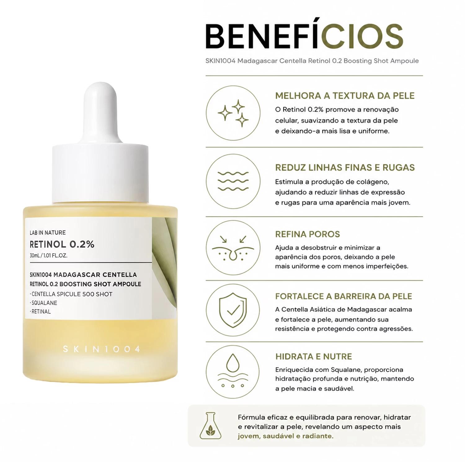 Sérum Facial SKIN1004 Madagascar Centella Retinol 0.2 Boosting Shot 30ml - Imagen 3