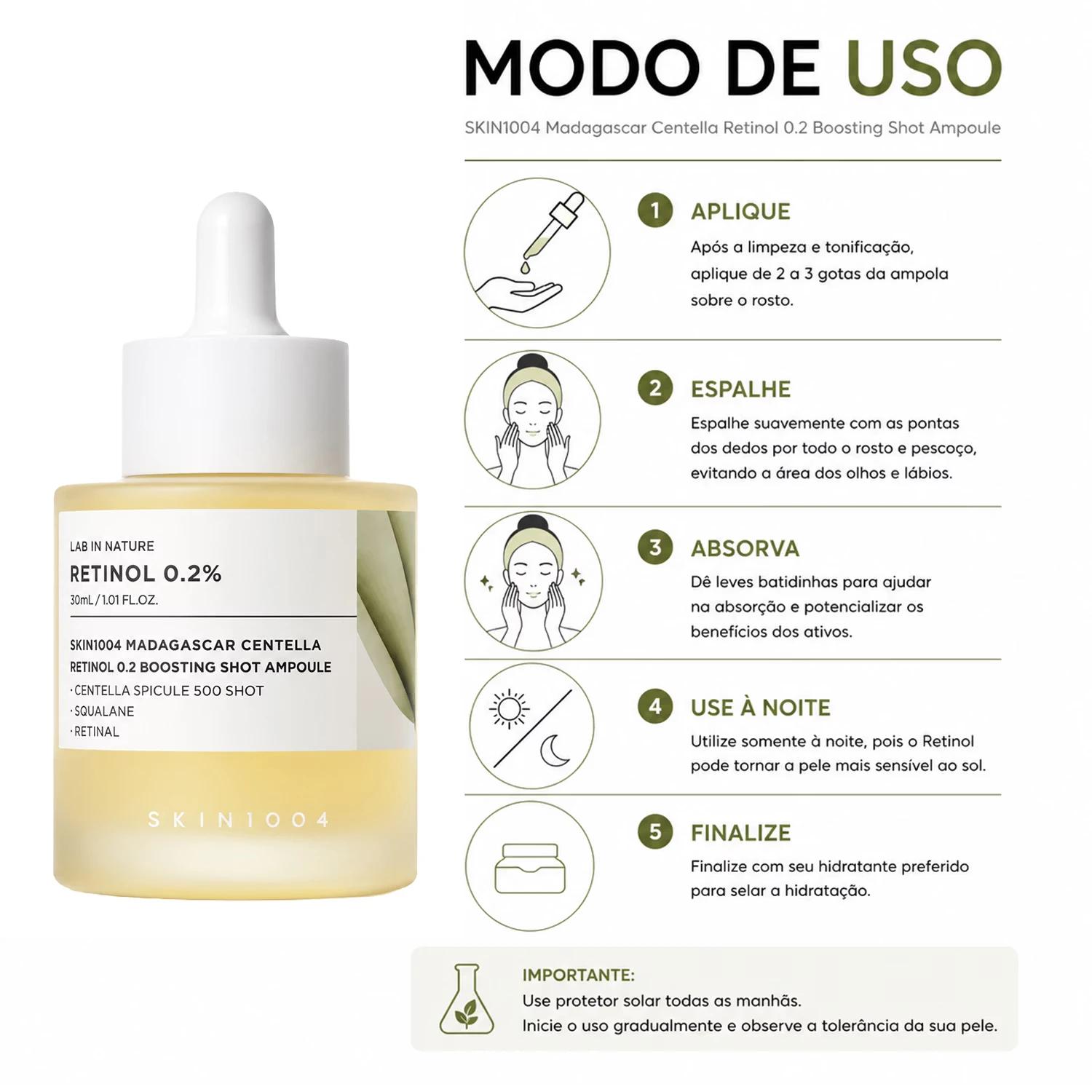 Sérum Facial SKIN1004 Madagascar Centella Retinol 0.2 Boosting Shot 30ml - Imagen 4