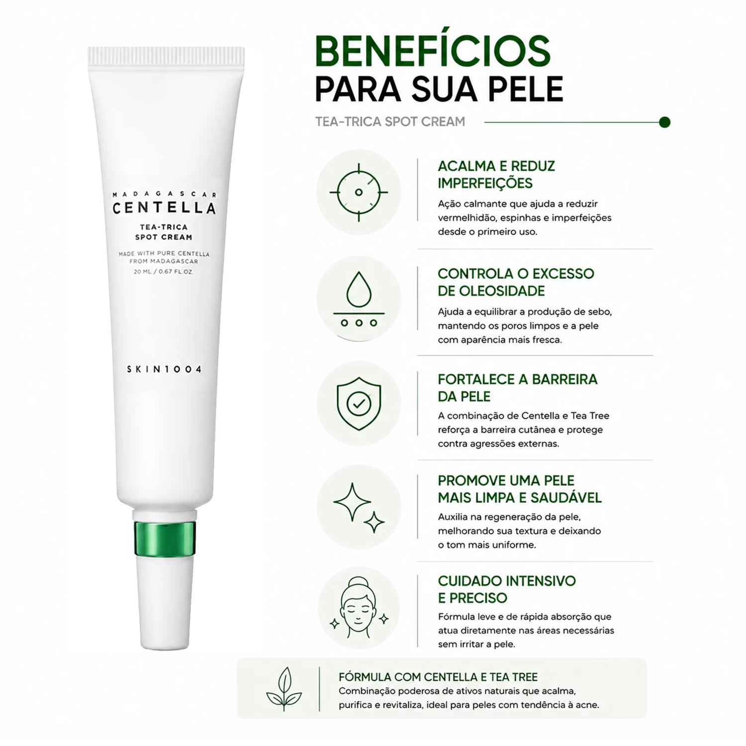 Creme para Manchas SKIN1004 Madagascar Centella Tea-Trica Spot 20ml - Imagen 3