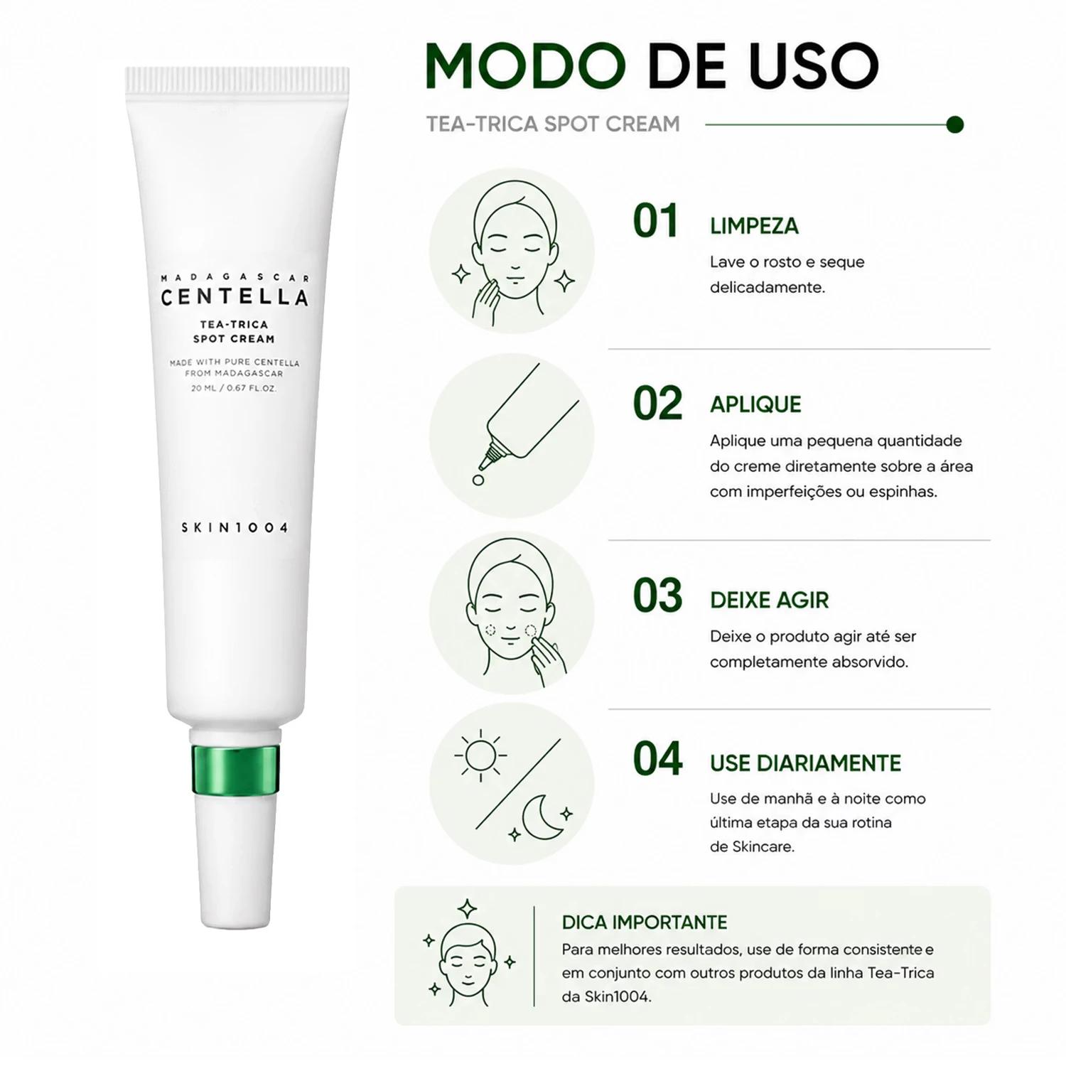 Creme para Manchas SKIN1004 Madagascar Centella Tea-Trica Spot 20ml - Imagen 4