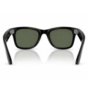 Anteojos De Sol Ray-ban Meta Wayfarer Rw4008 Wifi Meta Ia 32gb - Negro Brillante Lente Verde - Imagen 3