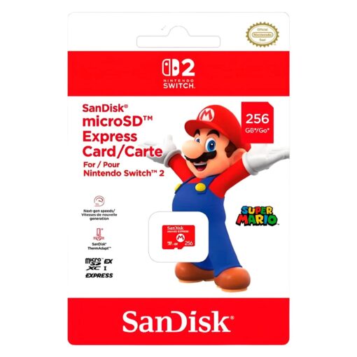 Tarjeta De Memoria Micro SD Sandisk Express Nintendo Switch 2 256GB 880MB/s