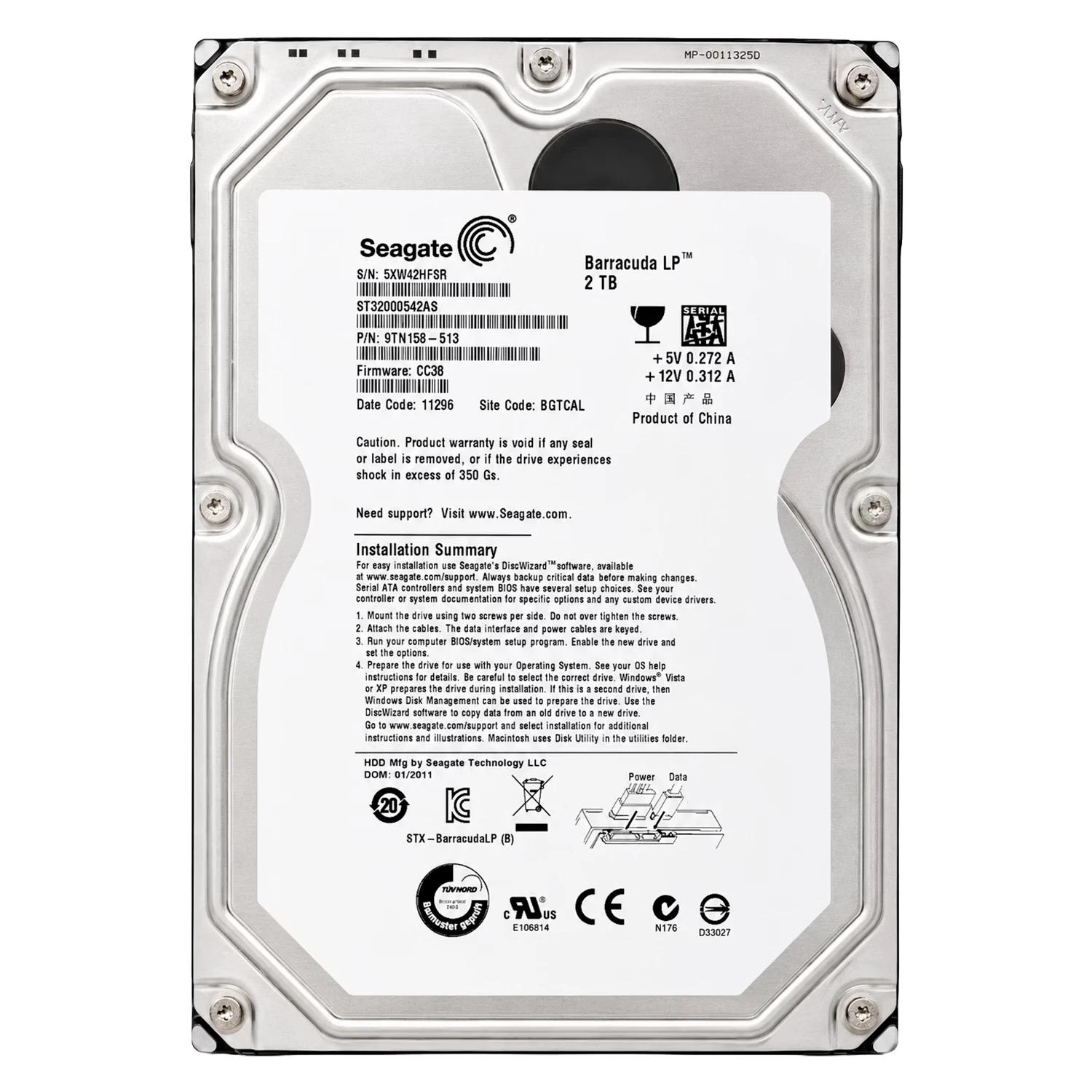 Hd Seagate Barracuda Lp Pull 2tb 3.5" Sata 2 5900rpm - St32000542as