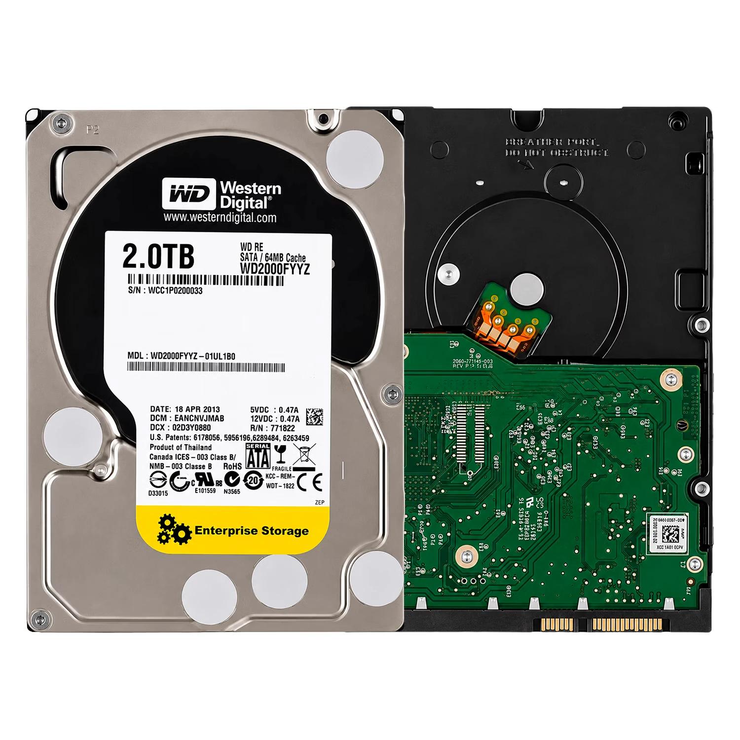 Hd Western Digital Wd Re Datacenter Pull 2tb 3.5" Sata 3 7200rpm - Wd2000fyyz - Imagen 3