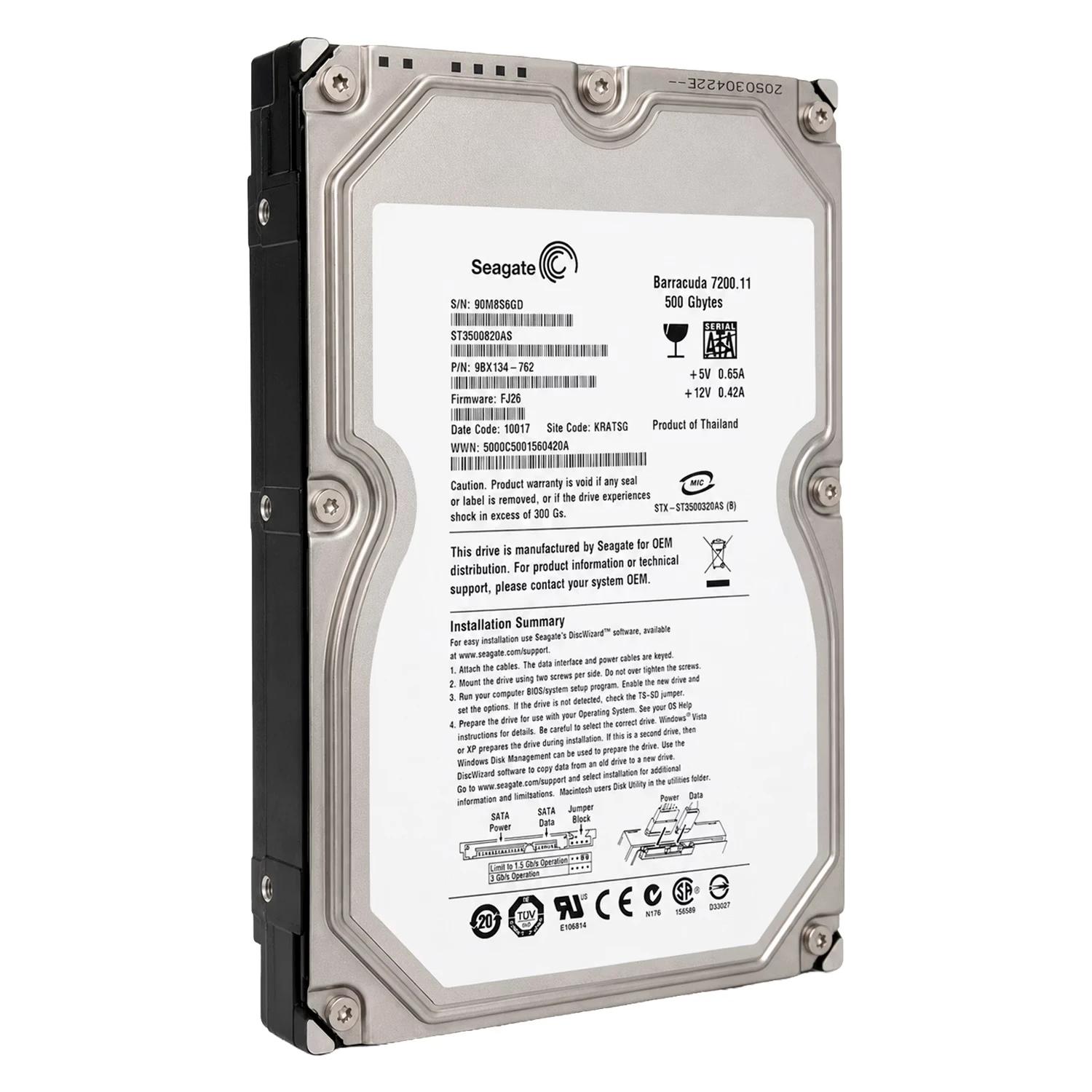Hd Seagate Barracuda Pull 500gb 3.5" Sata 2 7200rpm - St3500820as - Imagen 2