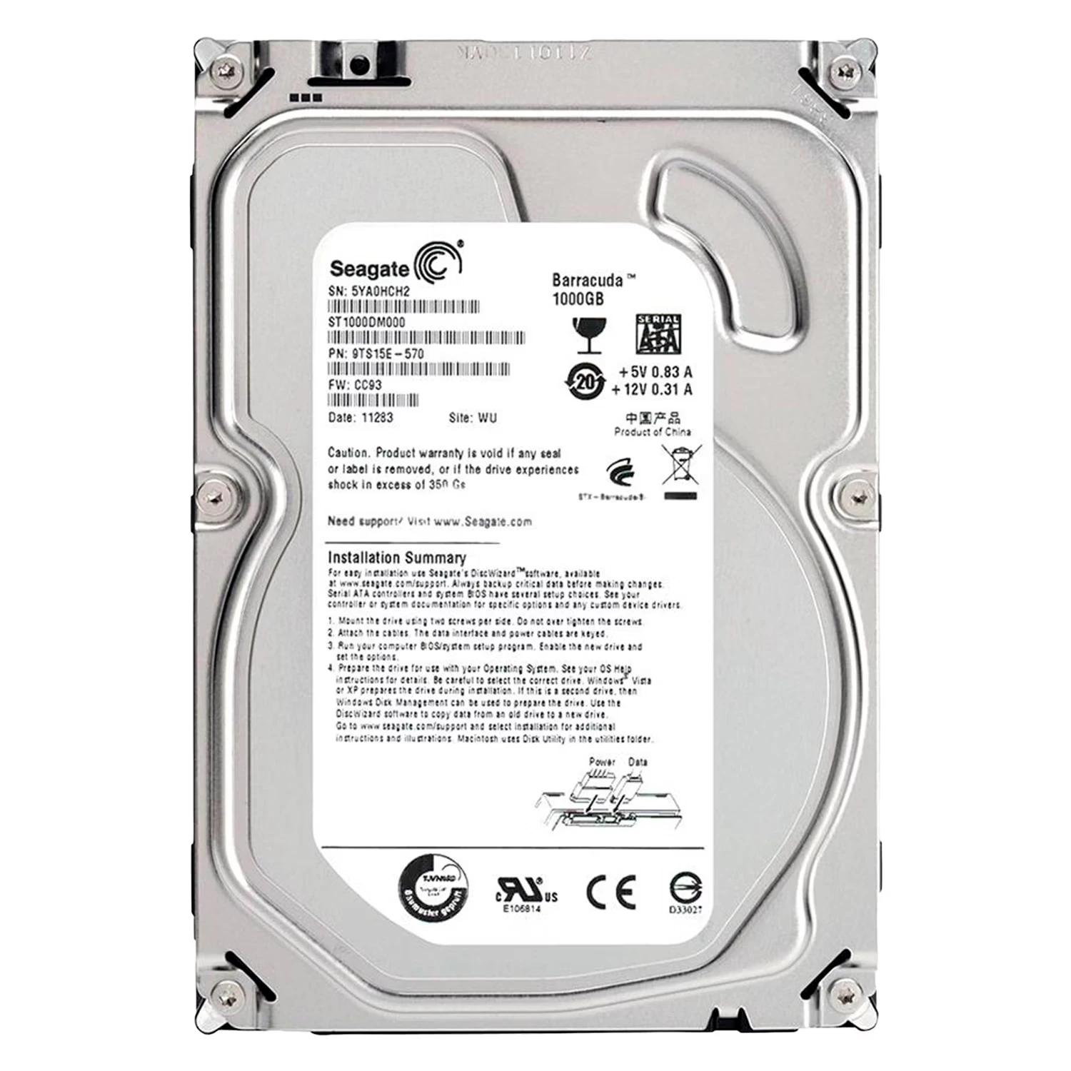 Hd Seagate Barracuda Pull 1tb 3.5" Sata 2 7200rpm - St1000dm000