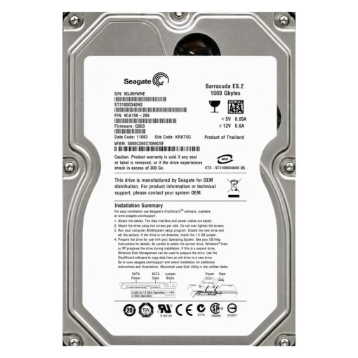 Hd Seagate Barracuda Pull 1tb 3.5" Sata 2 7200rpm - St31000340ns