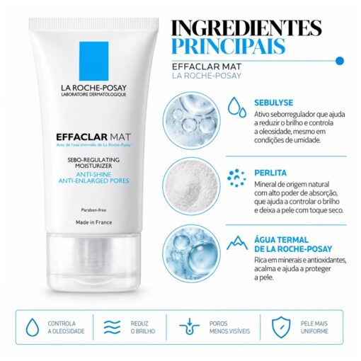 Alternative view of COS LA ROCHE POSAY CREME FACIAL EFFACLAR MAT 40ML 413025
