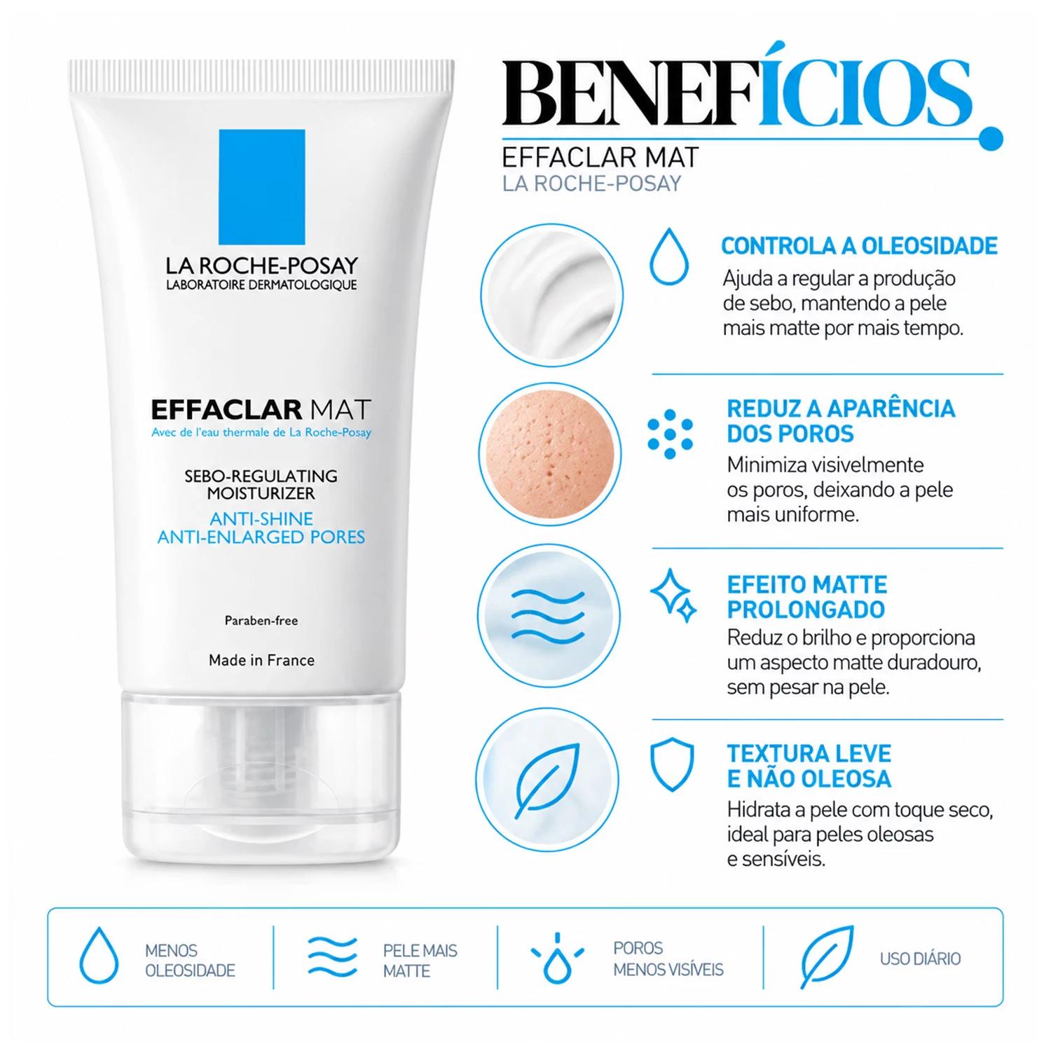 COS LA ROCHE POSAY CREME FACIAL EFFACLAR MAT 40ML 413025 - Imagen 3