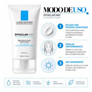 COS LA ROCHE POSAY CREME FACIAL EFFACLAR MAT 40ML 413025 - Imagen 4
