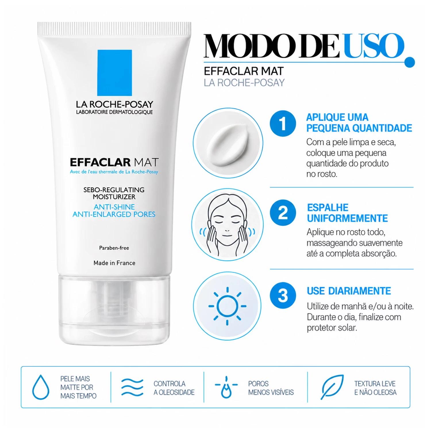 COS LA ROCHE POSAY CREME FACIAL EFFACLAR MAT 40ML 413025 - Imagen 4