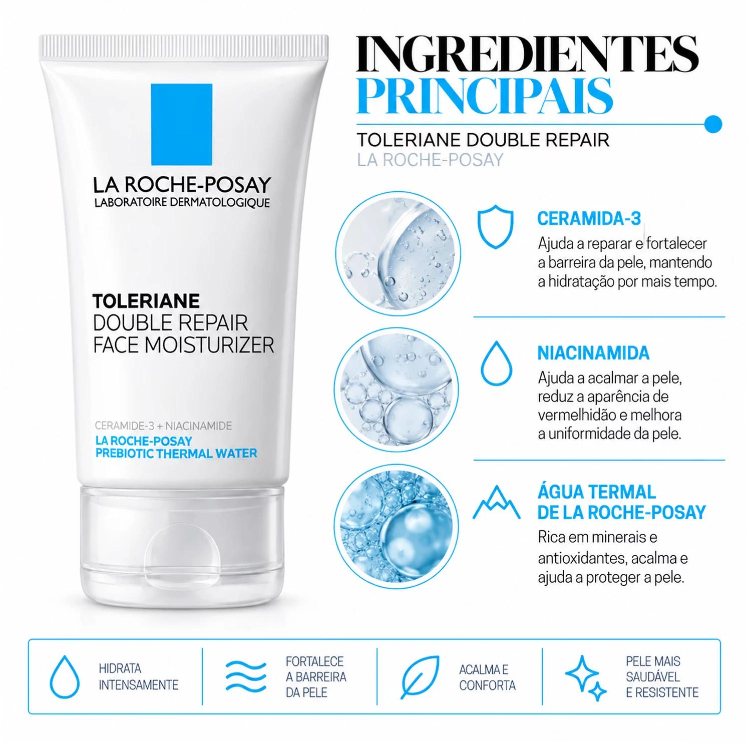COS LA ROCHE POSAY CREME FACIAL TOLERIANE DOUBLE REPAIR 75ML 545792 - Imagen 2