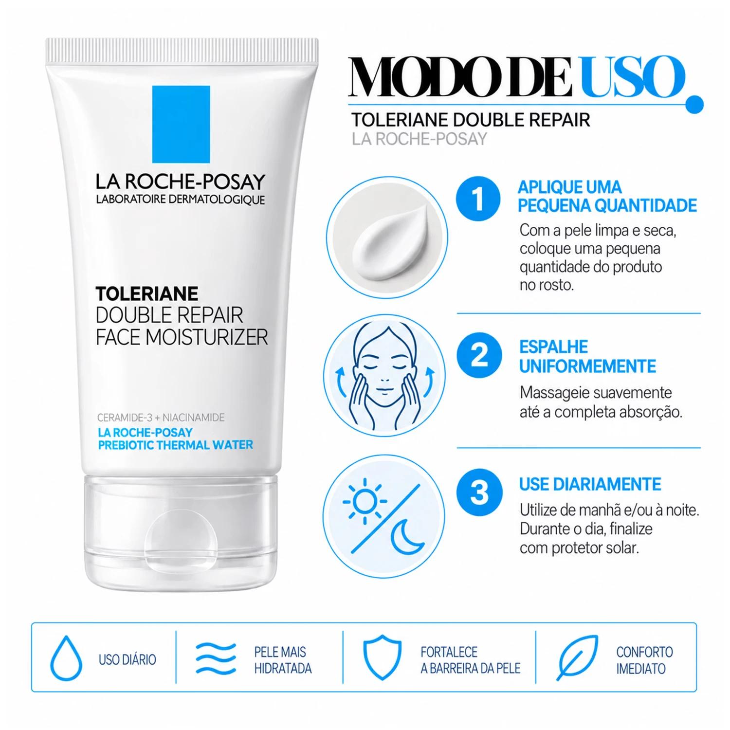 COS LA ROCHE POSAY CREME FACIAL TOLERIANE DOUBLE REPAIR 75ML 545792 - Imagen 4