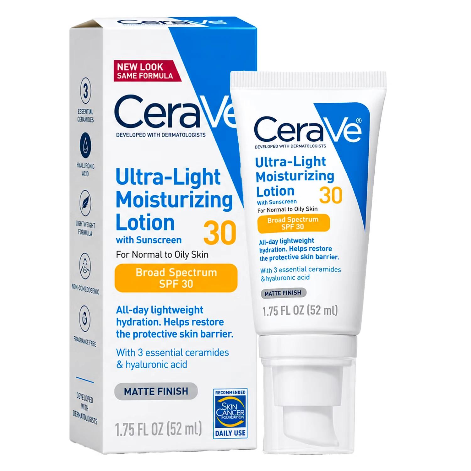 Protector Solar Facial CeraVe Ultra Light FPS30 50ml