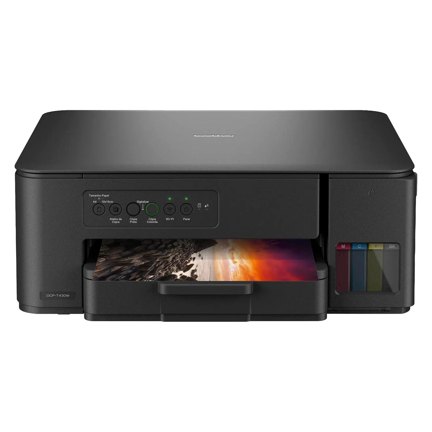 Impresora Multifuncional Brother DCP-T430W 3 En 1 WiFi 220V - Negro