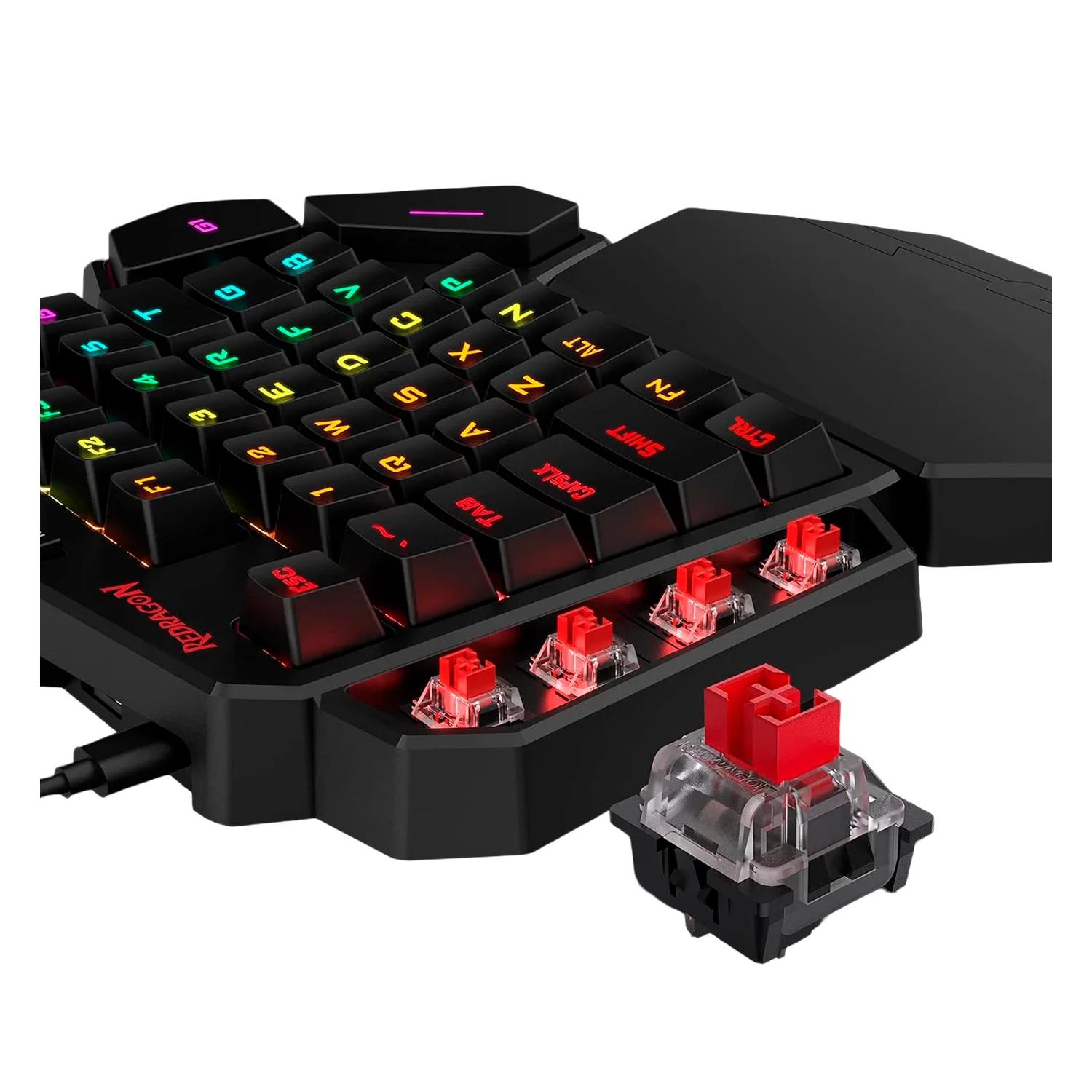 Teclado Gamer Redragon Pro Diti K585rgb Switch Blue Usb-c - Negro - Imagen 4