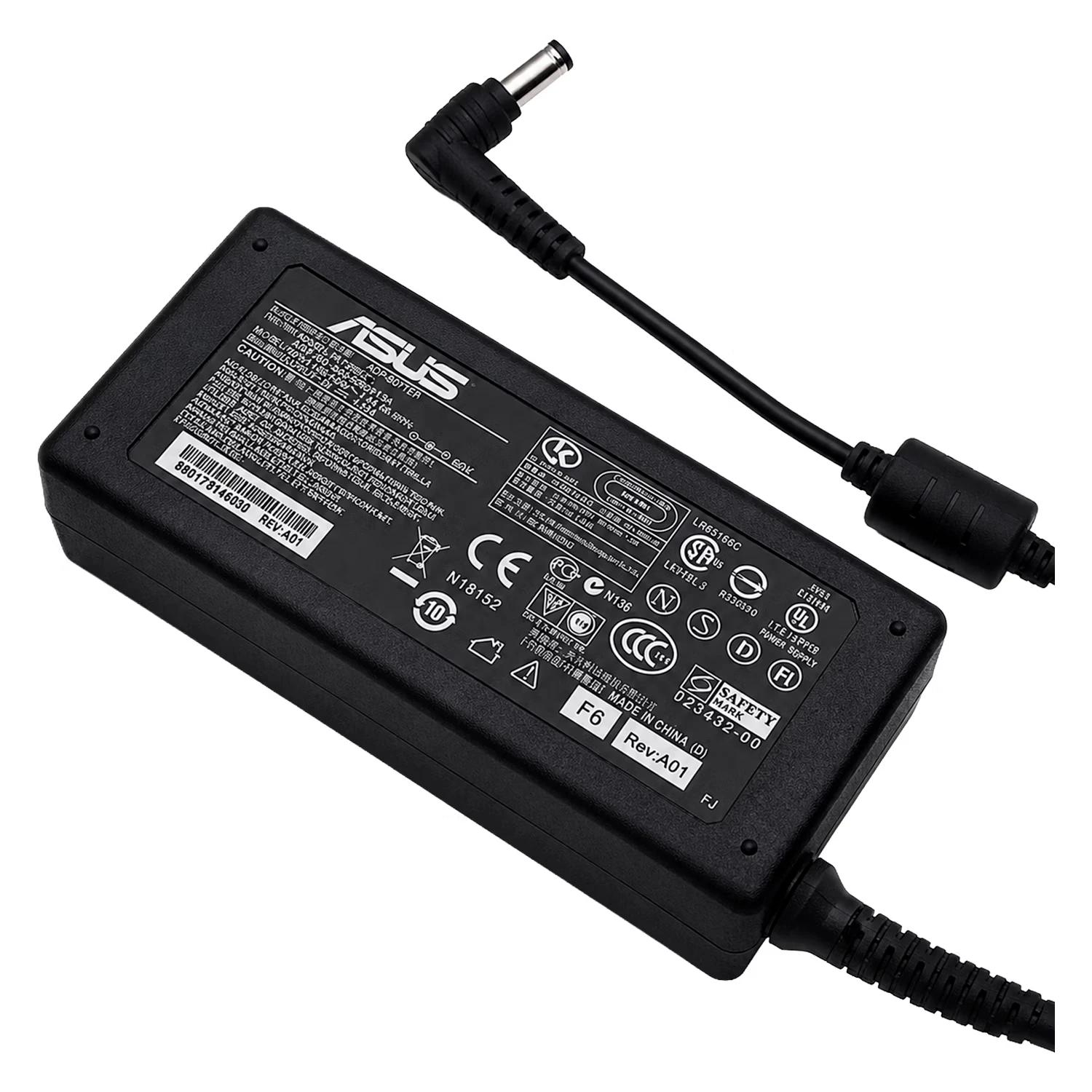 Fuente Para Notebook Asus 19v 3.42a 65w 2.5mm Bivolt - Negro
