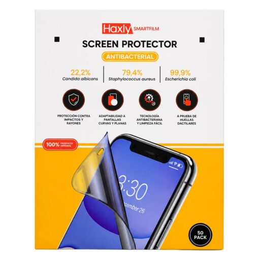 Película Haxly Smartfilm Antibacterial Hx-f0003-50 Para Smartphone - 50 Unidades