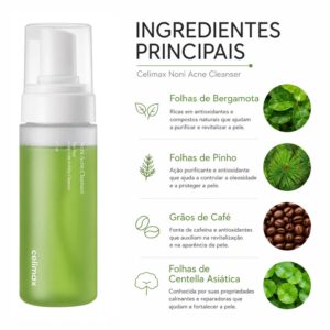Espuma De Limpieza Facial Celimax The Real Noni Acne Bubble Cleanser 155ml - Imagen 2