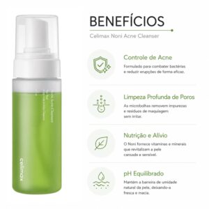 Espuma De Limpieza Facial Celimax The Real Noni Acne Bubble Cleanser 155ml - Imagen 3
