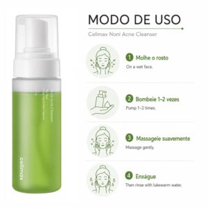 Espuma De Limpieza Facial Celimax The Real Noni Acne Bubble Cleanser 155ml - Imagen 4