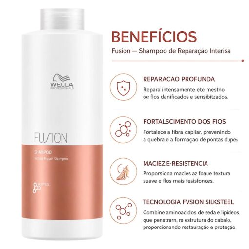 Alternative view of Cos Shampoo Wella Fusion Repair 500ml