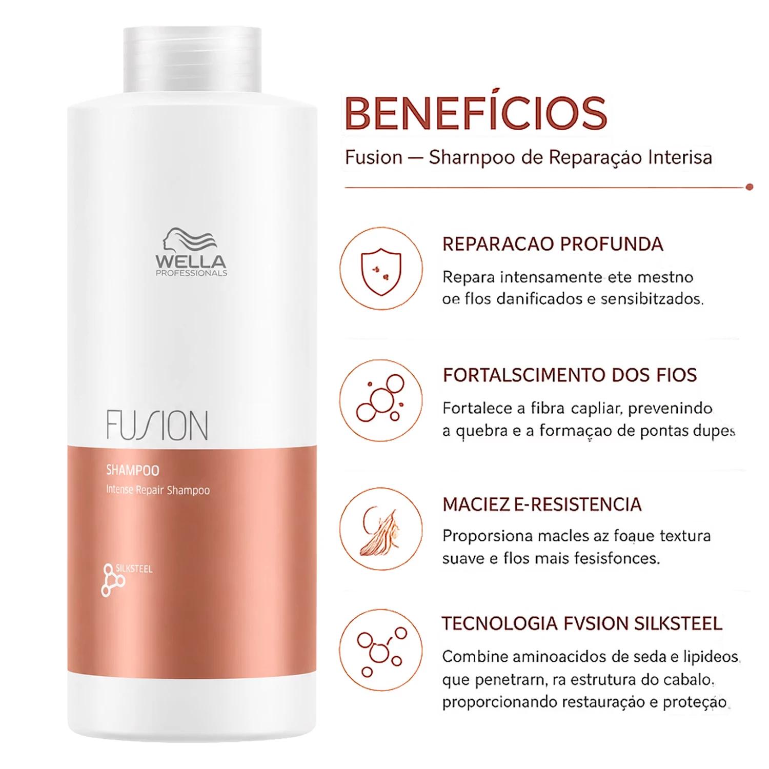 Cos Shampoo Wella Fusion Repair 500ml - Imagen 2