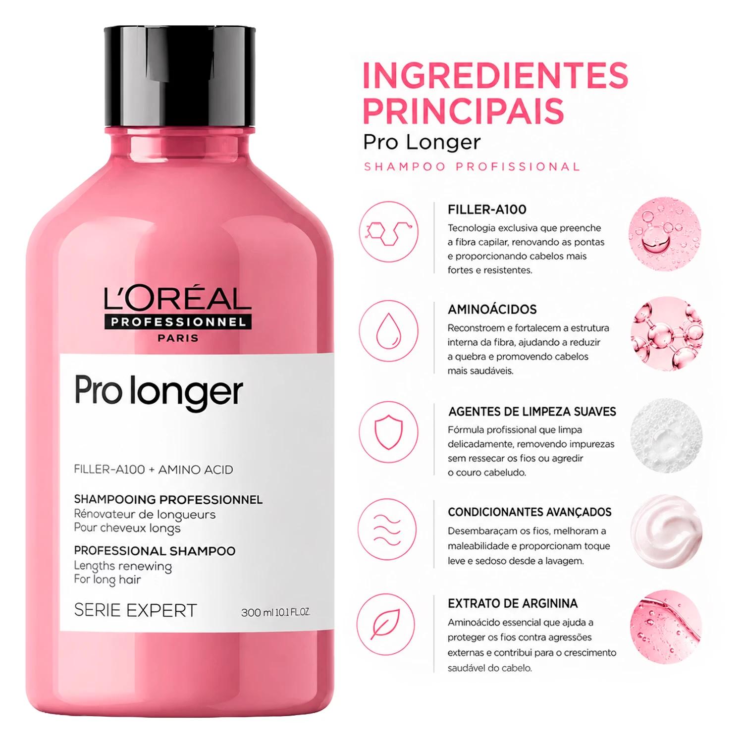 Shampoo L'oréal Serie Expert Pro Longer 300ml - Imagen 3