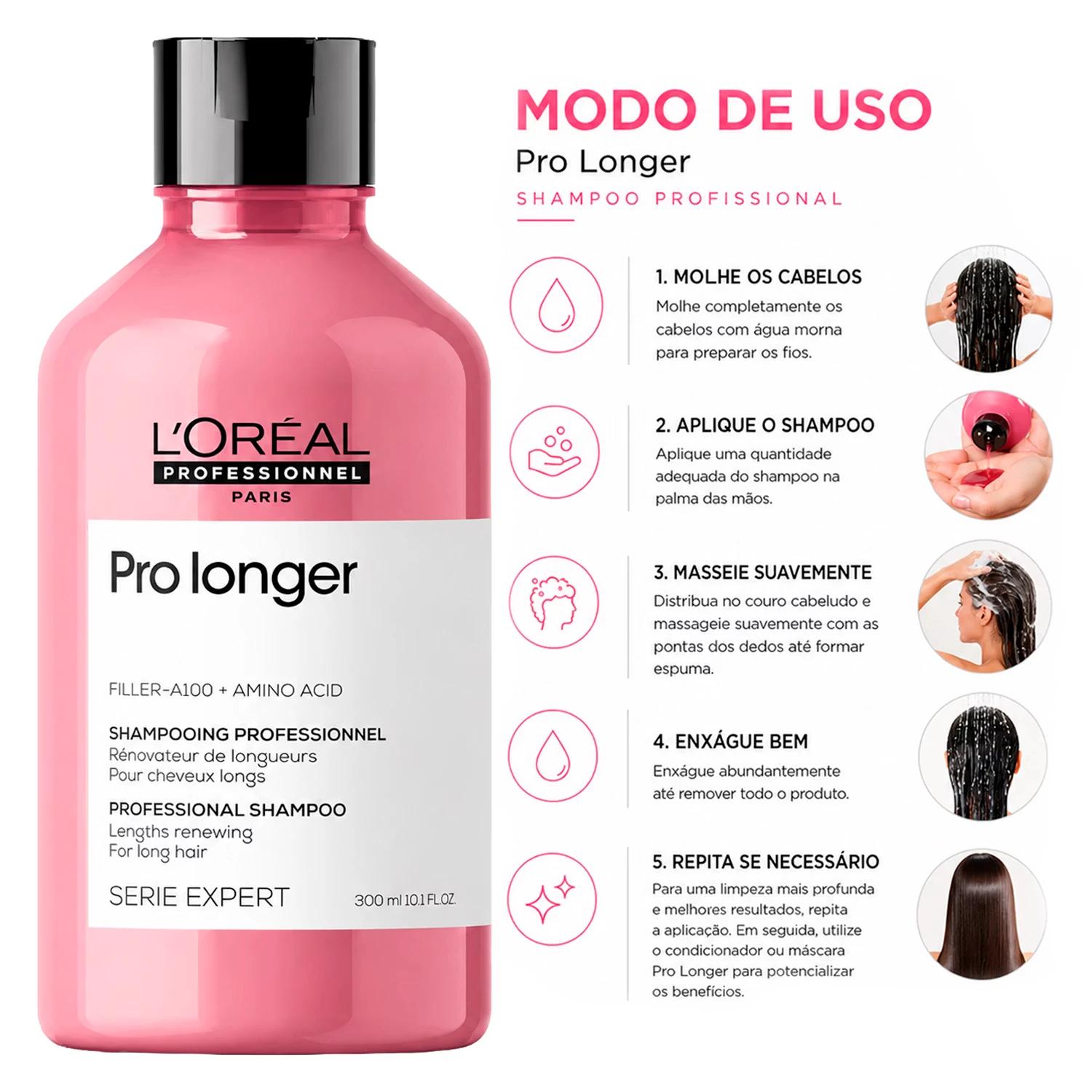 Shampoo L'oréal Serie Expert Pro Longer 300ml - Imagen 4