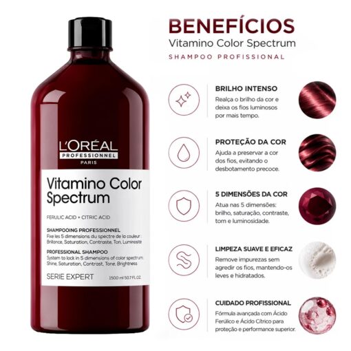 Alternative view of Shampoo L'oréal Vitamino Color Spectrum 1500ml