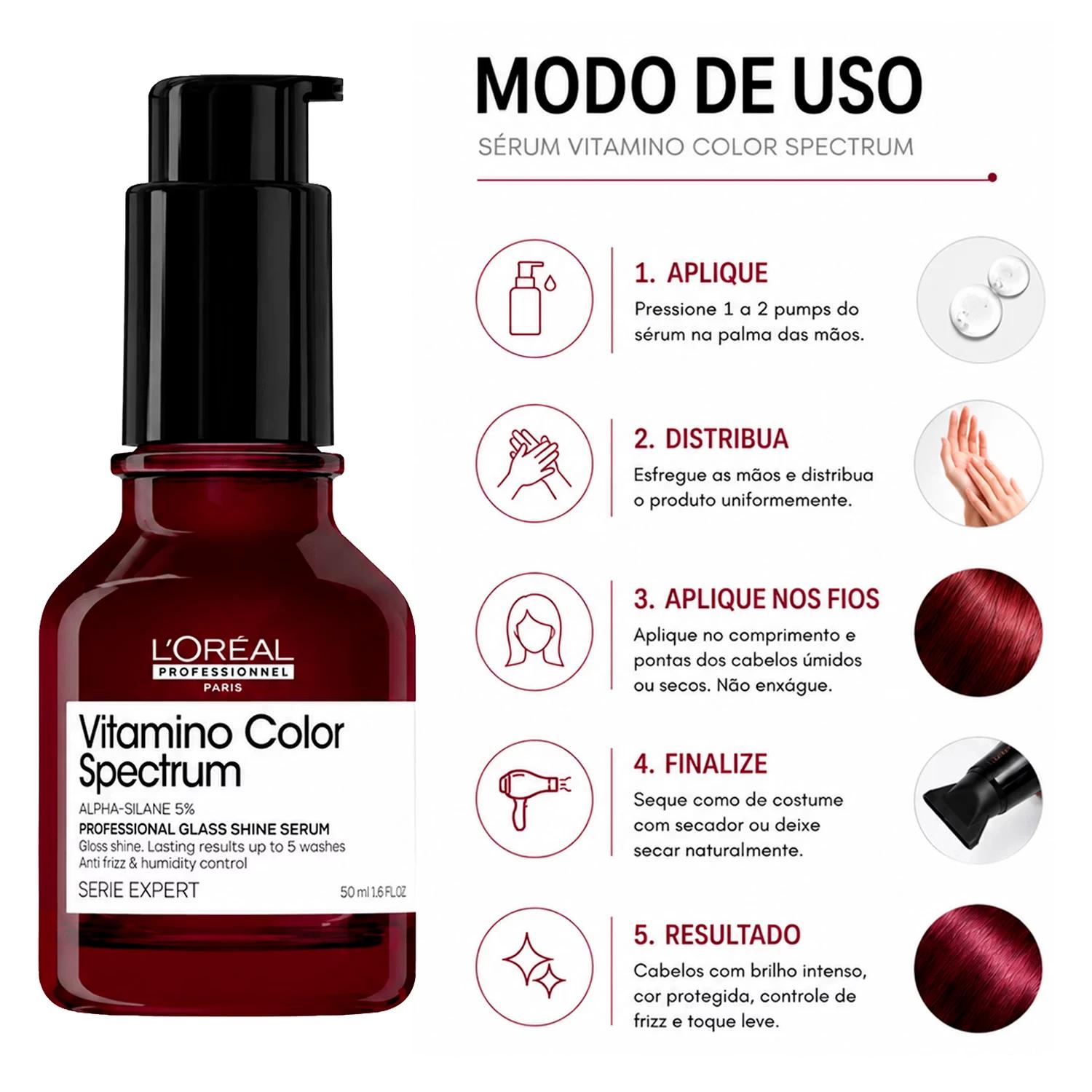 Sérum Capilar L'oréal Vitamino Color Spectrum 50ml - Imagen 4