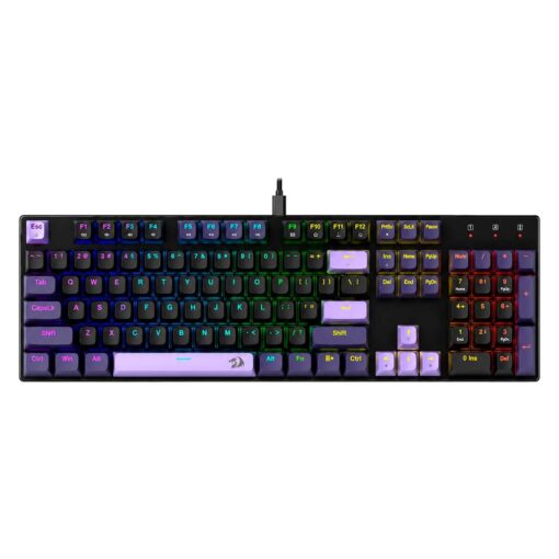 Teclado Gamer Redragon Dharma K556BP RGB USB - Negro Morado