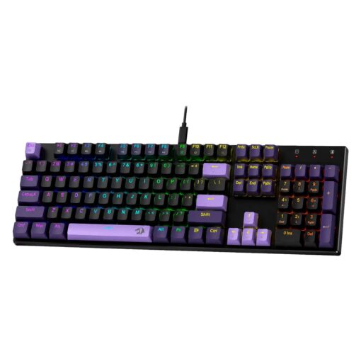 Alternative view of Teclado Gamer Redragon Dharma K556BP RGB USB - Negro Morado