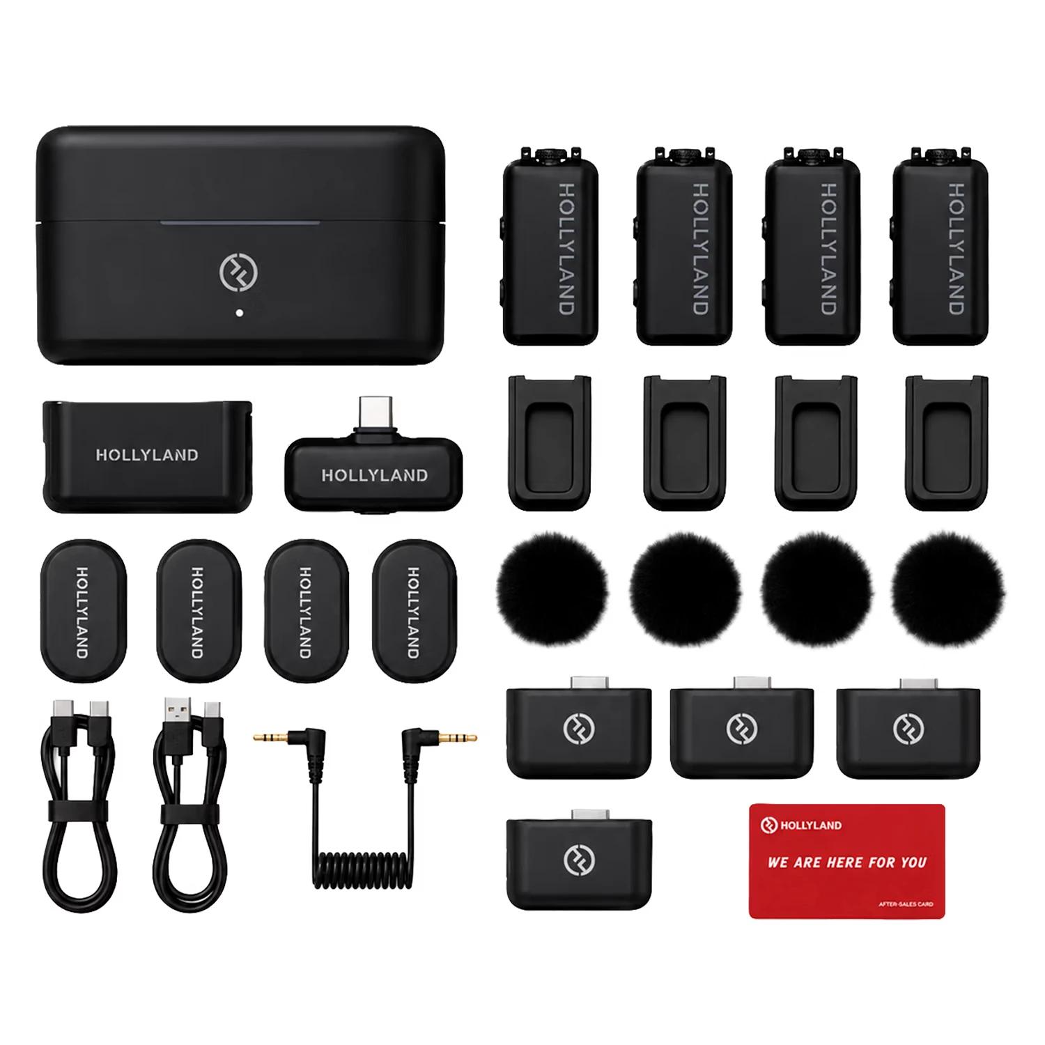 Micrófono Wireless Hollyland Lark Max 2 Combo 4 Person Black - Imagen 3