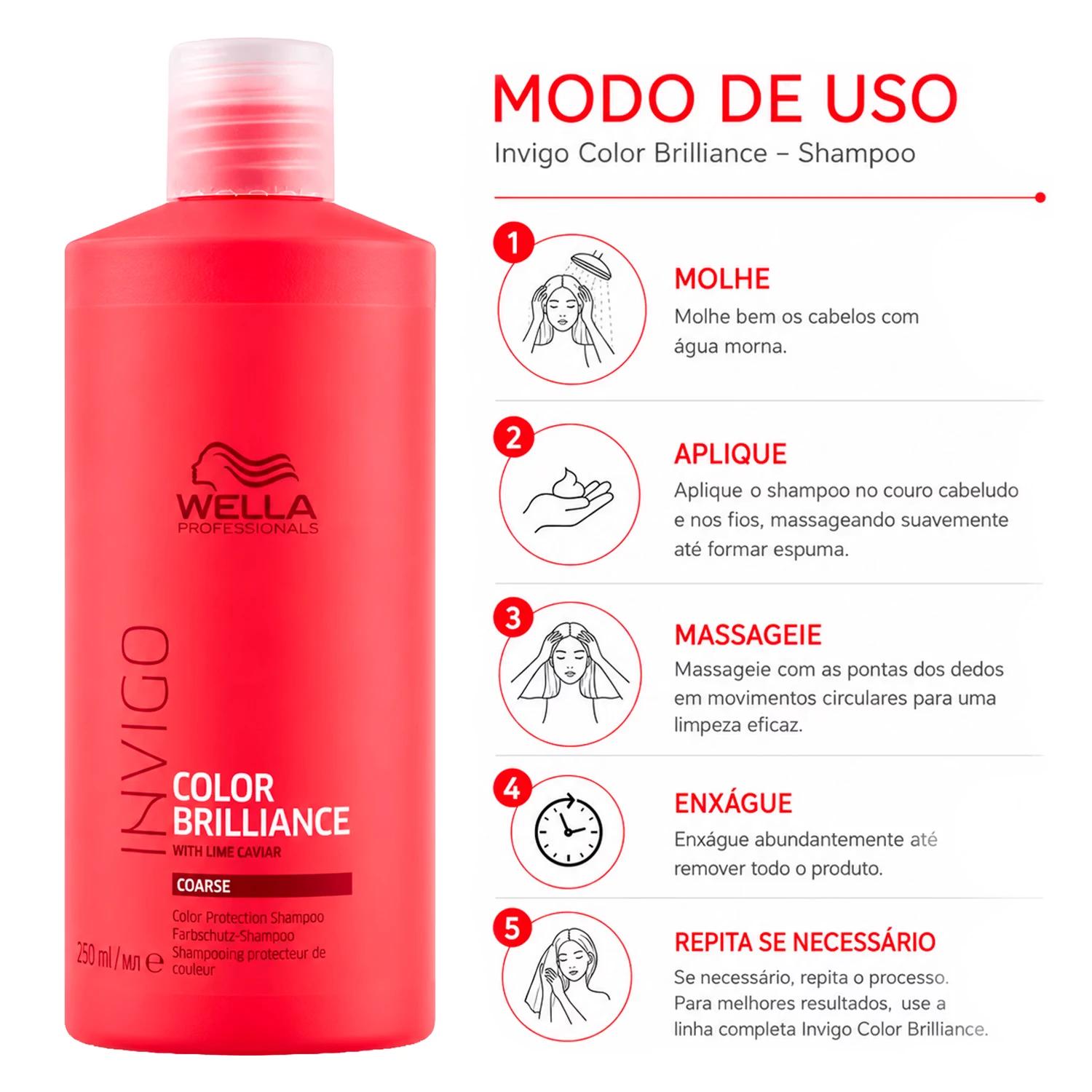 Shampoo Wella Professionals Invigo Color Brilliance Coarse 500ml - Imagen 4
