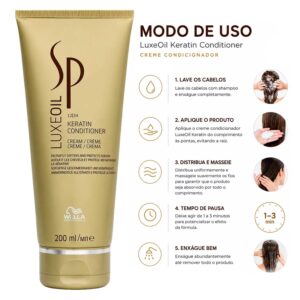 Condicionador Wella Professionals Sp Luxe Oil Keratin 200ml - Imagen 4