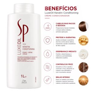 Condicionador Wella Professionals Sp Luxe Oil Keratin 1000ml - Imagen 2