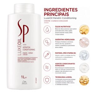 Condicionador Wella Professionals Sp Luxe Oil Keratin 1000ml - Imagen 3