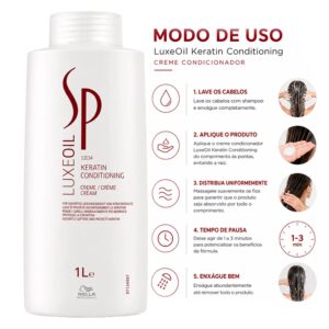 Condicionador Wella Professionals Sp Luxe Oil Keratin 1000ml - Imagen 4