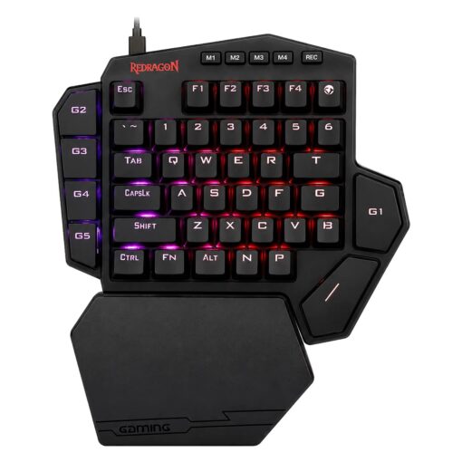 Teclado Redragon K585rgb-m Diti (uma Mao) Rgb - Red