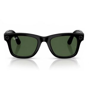 Anteojos De Sol Ray-ban Meta Wayfarer Rw4012 Gen 2 Wifi Meta Ia 32gb - Negro Brillante Lente Verde
