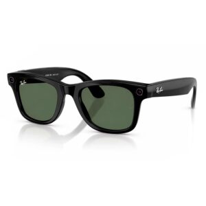 Anteojos De Sol Ray-ban Meta Wayfarer Rw4012 Gen 2 Wifi Meta Ia 32gb - Negro Brillante Lente Verde - Imagen 2