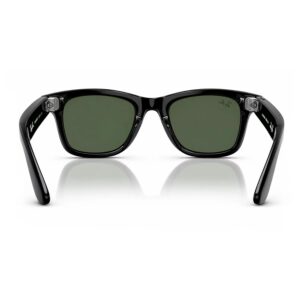 Anteojos De Sol Ray-ban Meta Wayfarer Rw4012 Gen 2 Wifi Meta Ia 32gb - Negro Brillante Lente Verde - Imagen 3