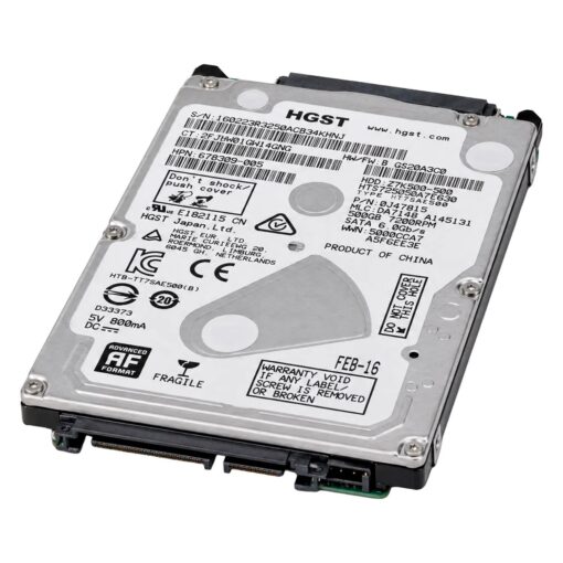 Alternative view of HD Hitachi Travelstar Pull 500GB 2.5" 7200RPM Para Notebook - HTS725050A7E630
