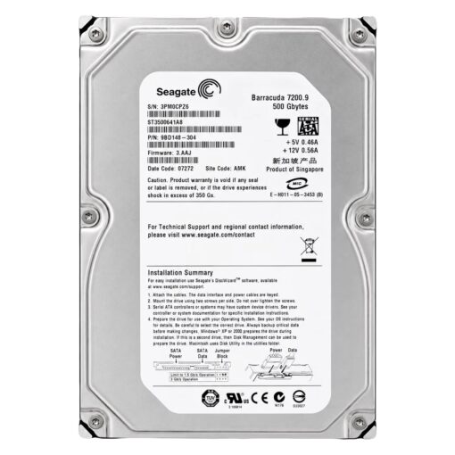 HD Seagate Barracuda Pull 500GB 3.5" SATA 2 7200RPM - ST3500641AS