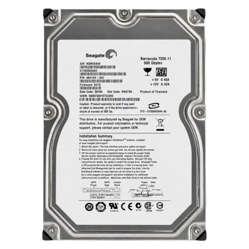 Hd Seagate Barracuda Pull 500gb 3.5" Sata 2 7200rpm - St3500320as