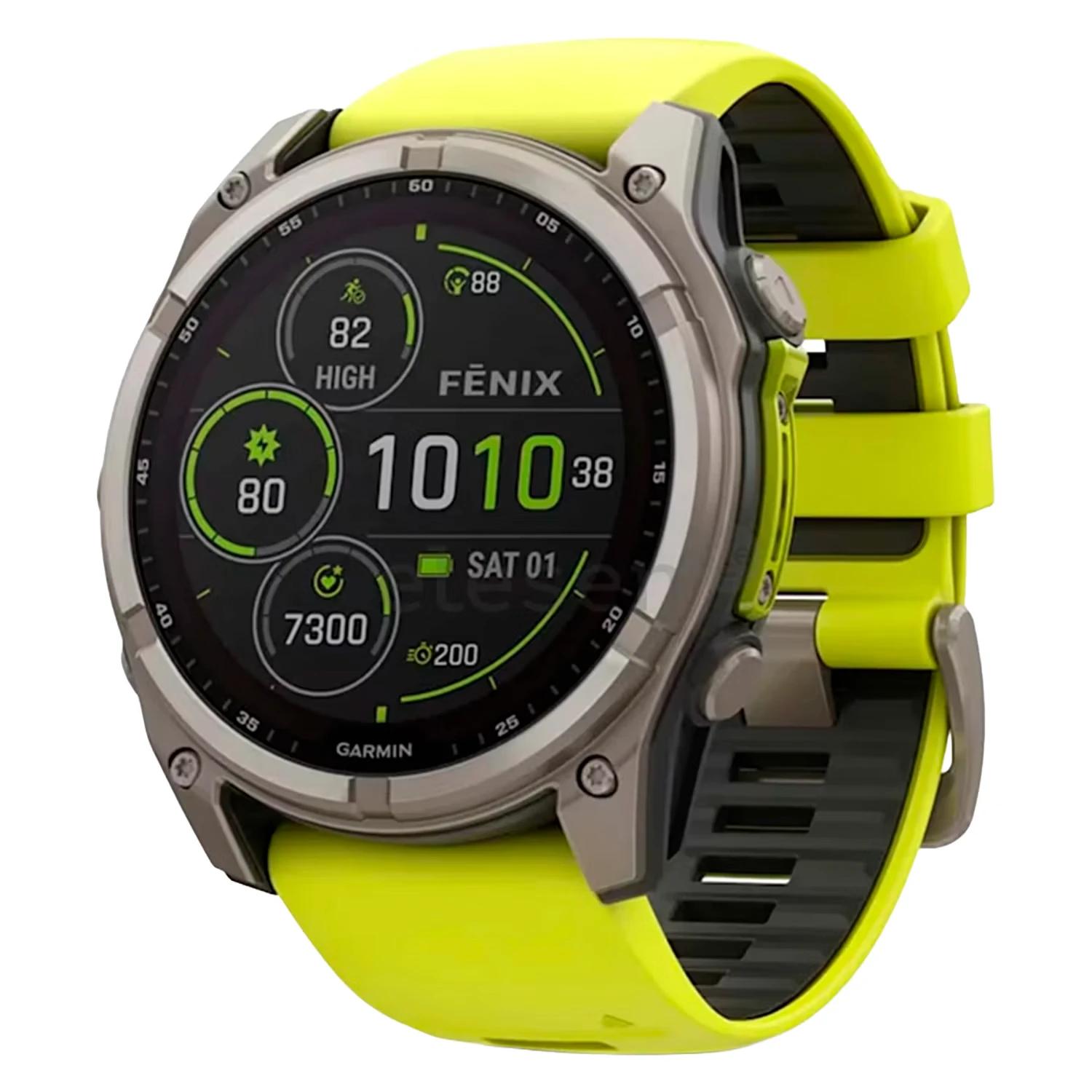 Smartwatch Garmin Fénix 8 Solar Sapphire 010-02907-21 51mm - Titanio Amarillo