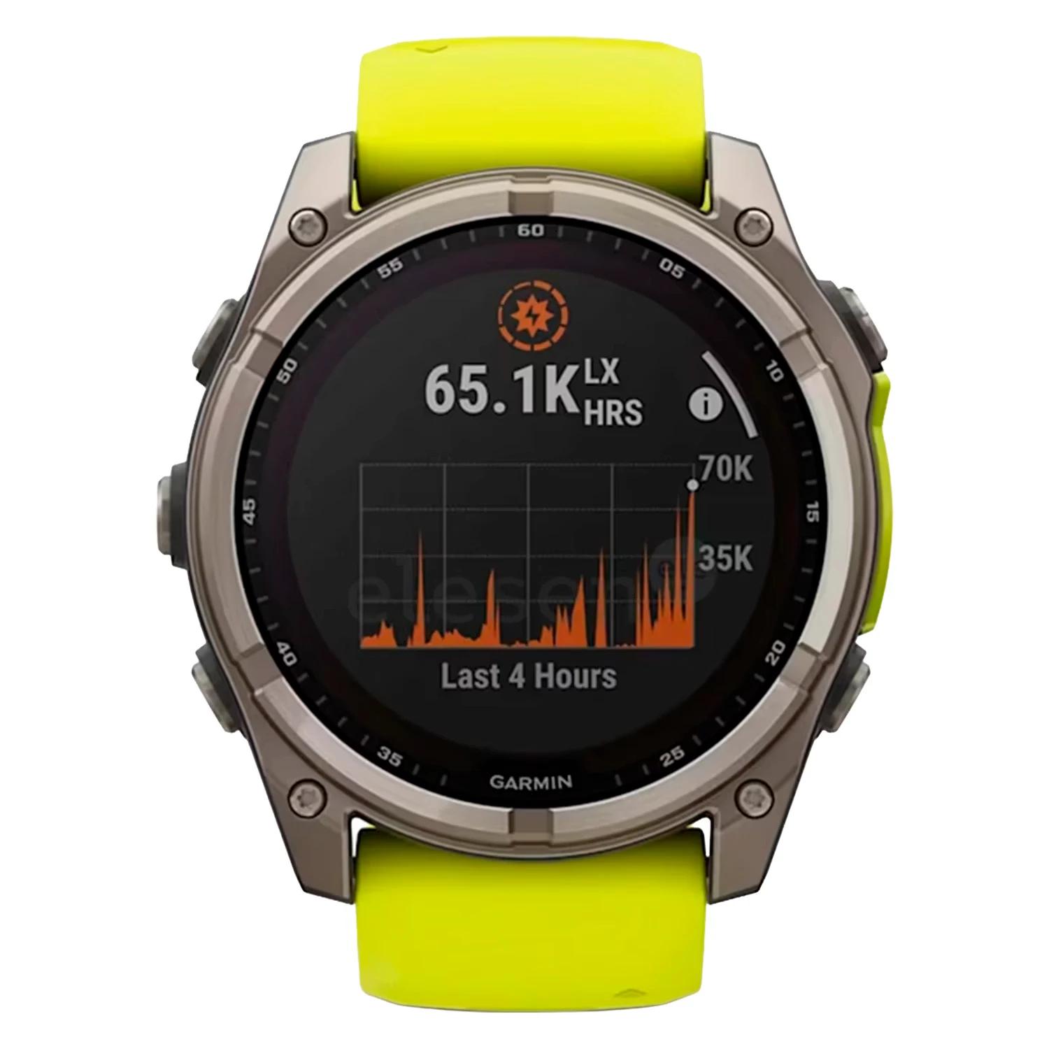 Smartwatch Garmin Fénix 8 Solar Sapphire 010-02907-21 51mm - Titanio Amarillo - Imagen 2